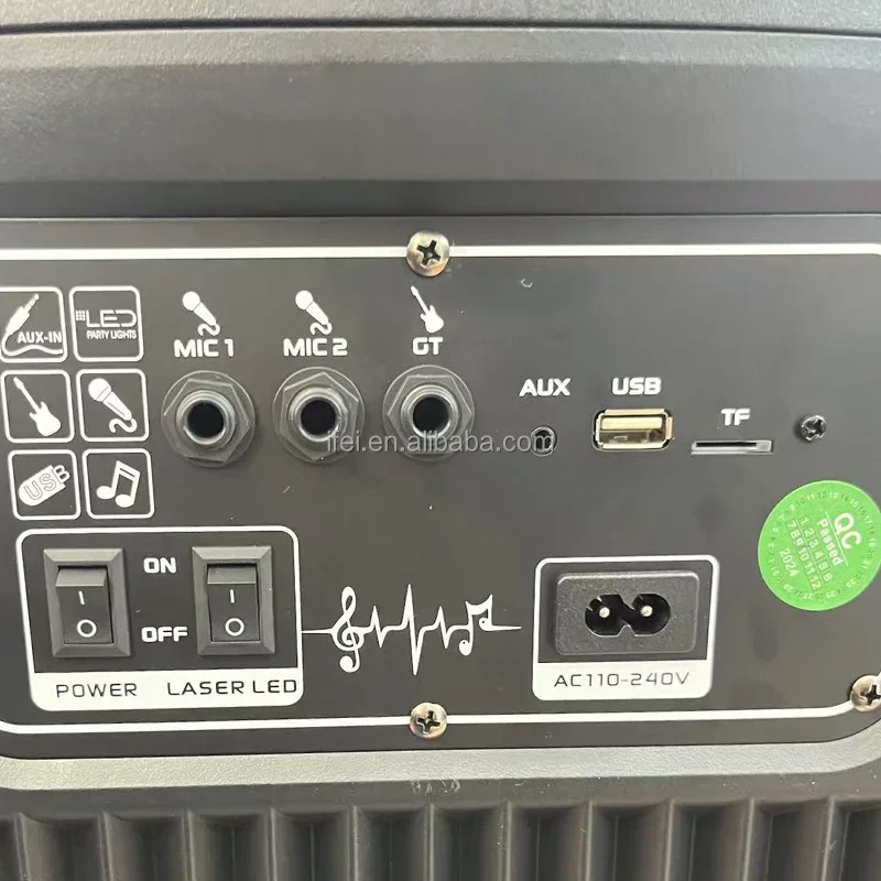 

Parlante Dual 10Inch Boombox Big Speaker Big Speaker With 2 Pcs Wireless Mic Partybox Power Speaker For Outdoor IFeiGift-2109