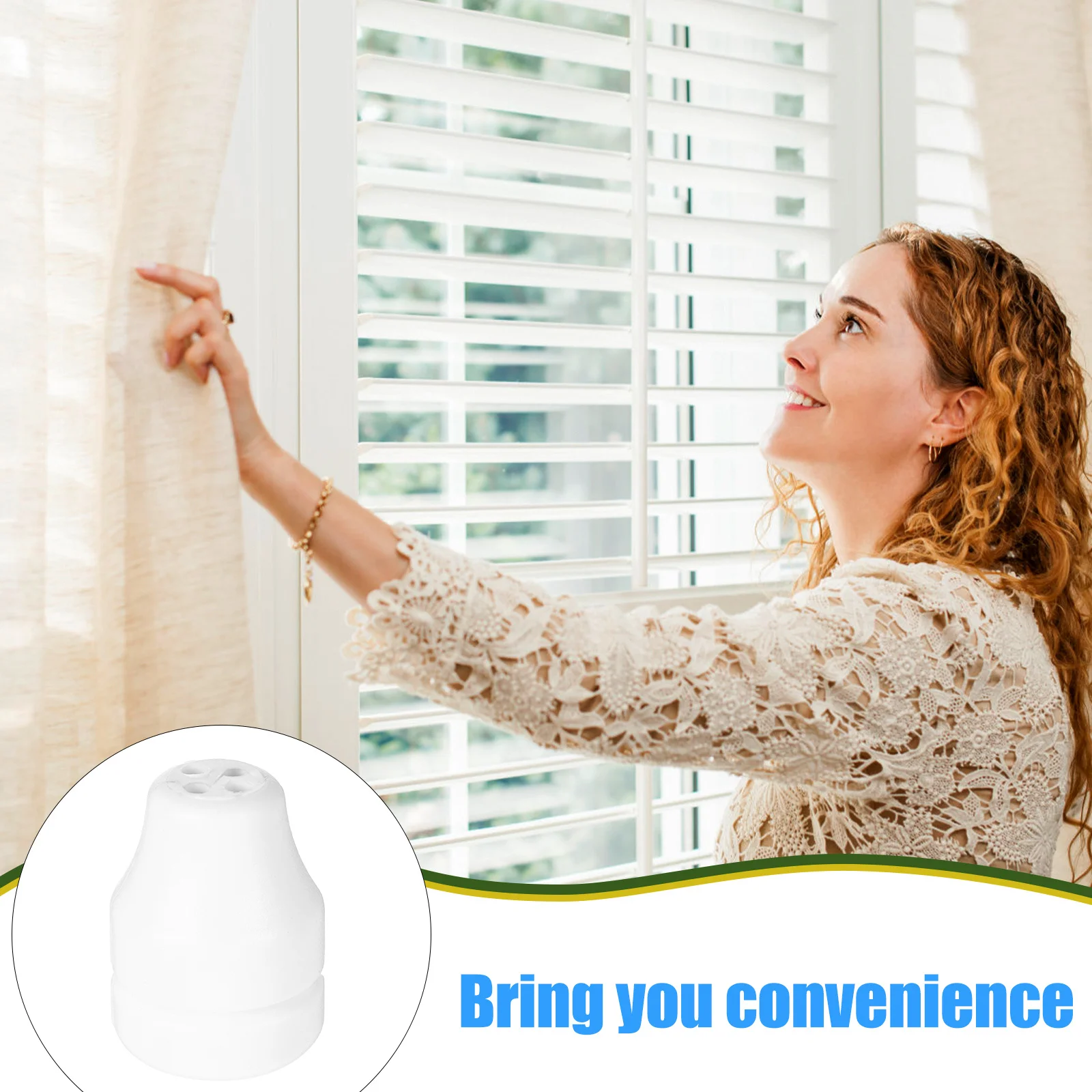 

12Pcs Wood Cord Tassels Knobs Blind Pull Accessories Replacement Cord Ends for Window Blinds Decorative Finials