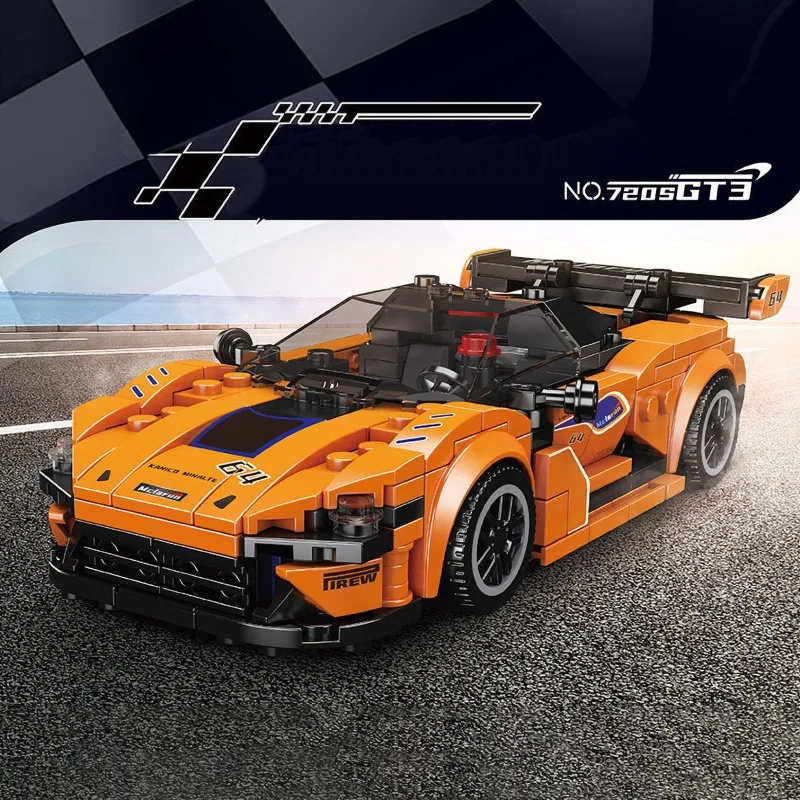 MOC-vehículo de velocidad Hypercar City, Kit de construcción MOC, modelo de coche deportivo superior, juguete de simulación técnica Modular, regalo de vacaciones para chico