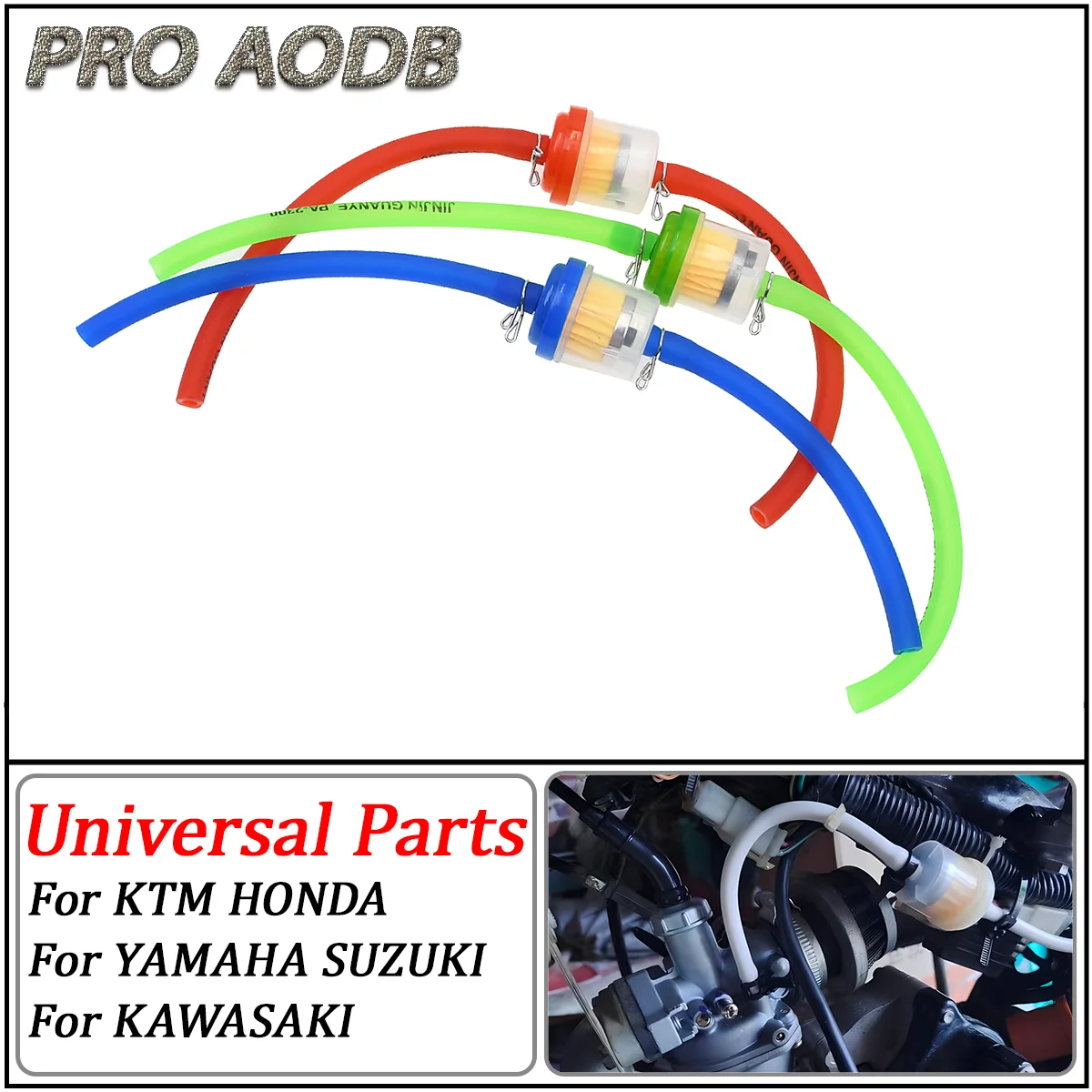 

Multi-color motorcycle tubing filters are available for use by Yamaha KTM Kawasaki Suzuki Honda