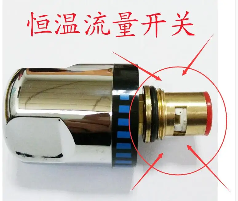 Bathroom shower faucet thermostatic cartridge, Brass thermostatic valve mixer for solar water heater, Copper ceramic spool flow