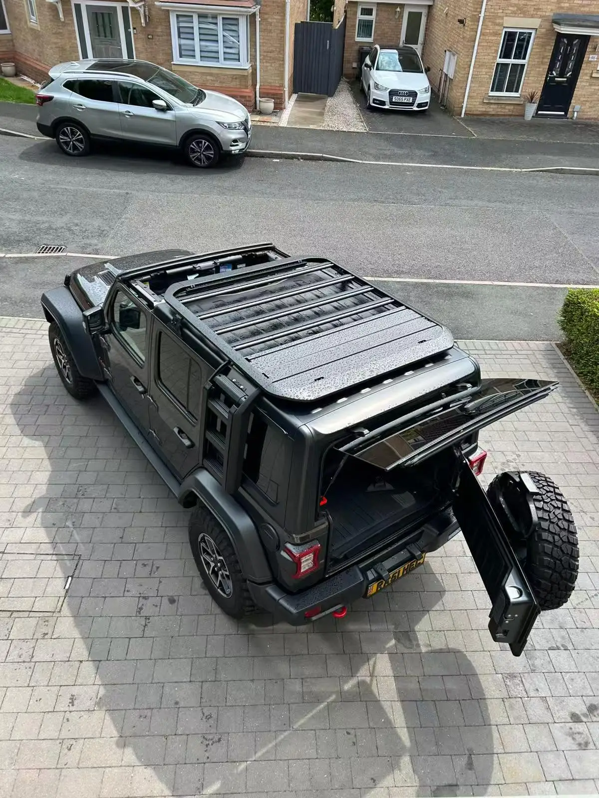 

Aluminum Roof Rack for Wragnler Basket Hard Top Cargo Carrier for Wrangler JK JL 4 Door 2007-2021