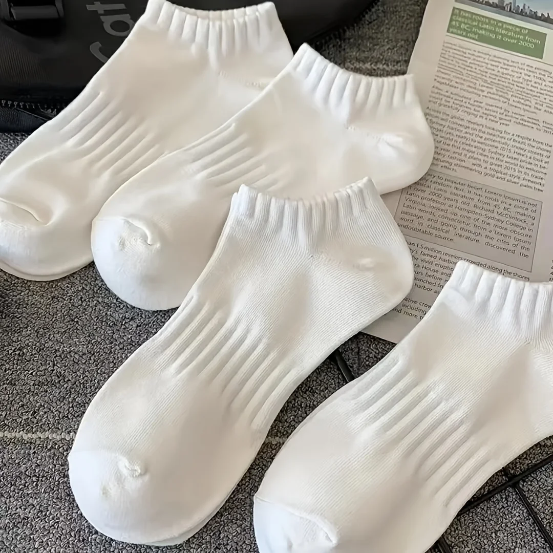 4 Paar bequeme, atmungsaktive, schweißabsorbierende Sportsocken für Damen und Herren im Sommer, modisch und vielseitig – Detail 4