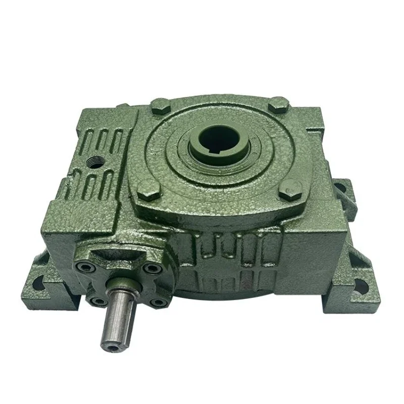 WPWKO Reducer Small Worm Wheel Horizontal Motor Turbine Reducer Gear Gearbox Iron Shell