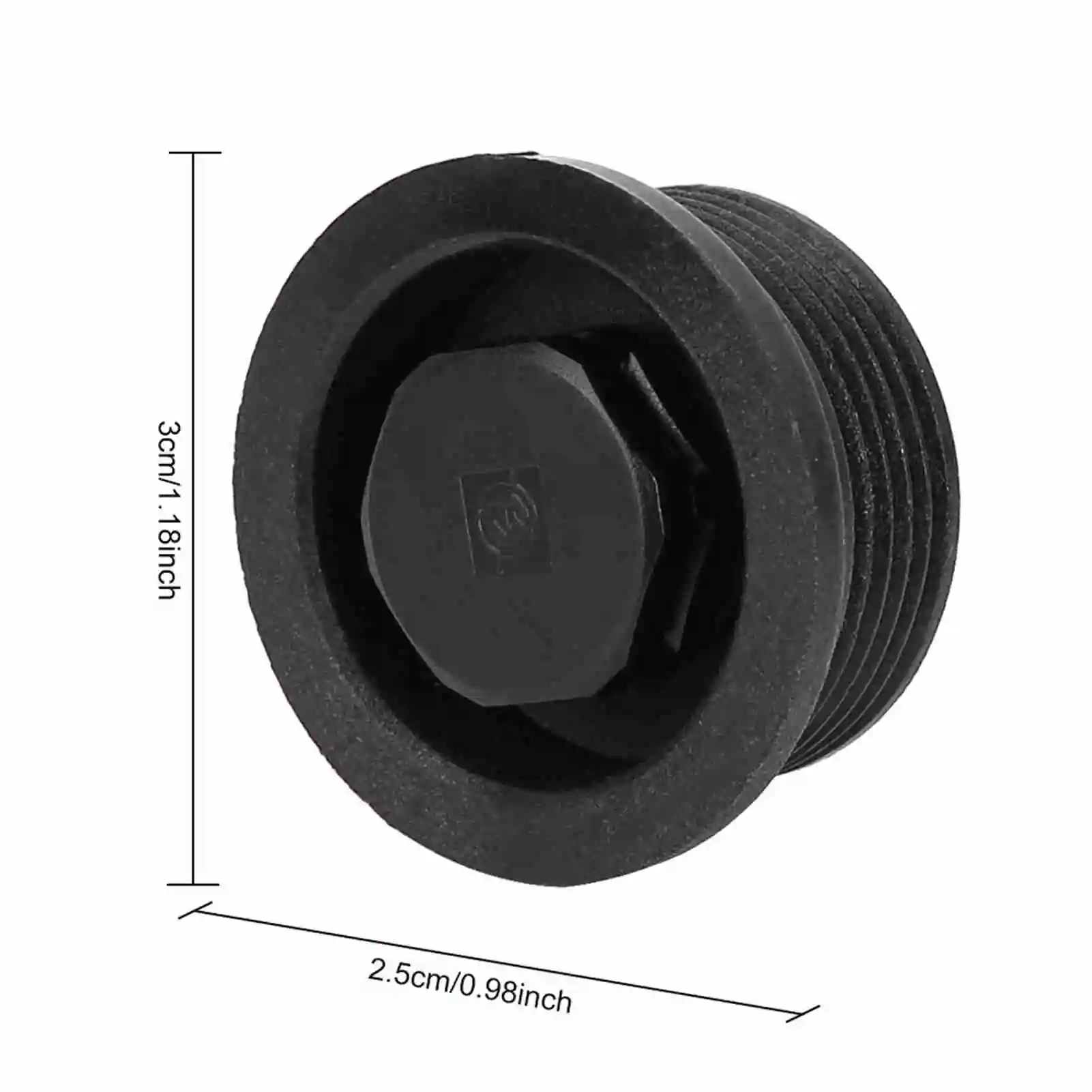 لوح تنفيس الهواء لوح ركوب الأمواج فتحة تهوية 3*1.5*2.5 سنتيمتر فتحة تهوية بلاستيكية لركوب الأمواج مجداف وقوف فتحة تهوية بلاستيكية لركوب الأمواج (أسود)