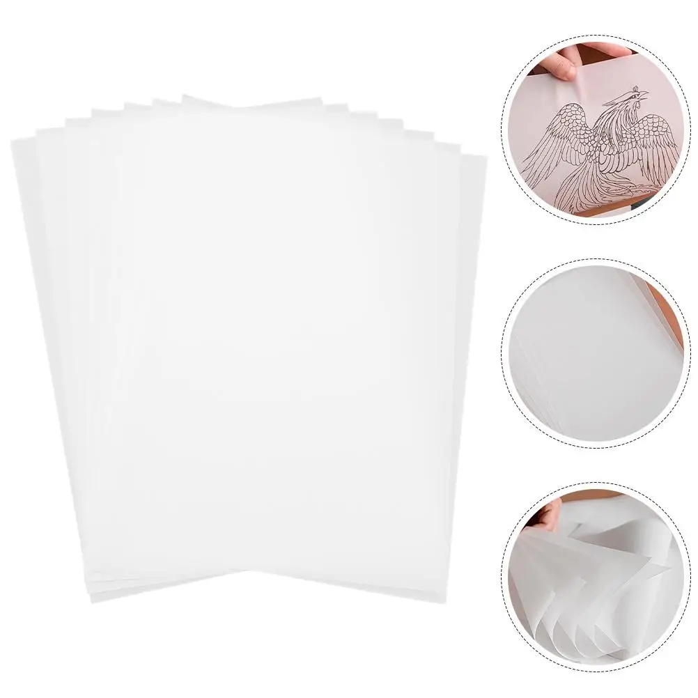100 Sheets A4 Sulfuric Paper Translucent Tracing Drawing Transfer Calligraphy Sketching Printer Photo Office Supplies