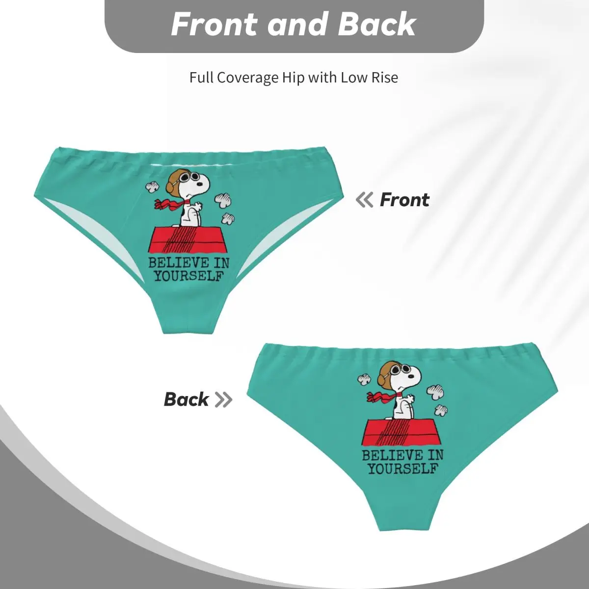 Custom Men Snoopys Dog Cartoon Men Panties Comfort Briefs Underwear