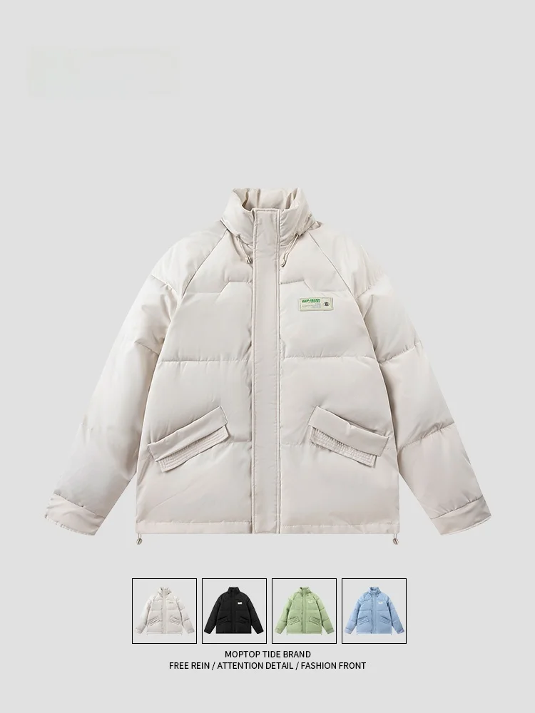 

Мужская повседневная утепленная хлопковая куртка MMOPTOP: теплая зимняя модель свободного кроя на молнии для молодежи, универсальная, модная