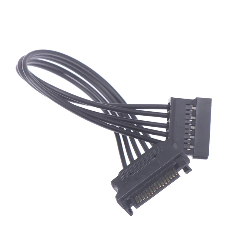 1pc SATA 15Pin Male To Female Power Extension Cable HDD SSD Power Supply Cable SATA Power Cable For PC