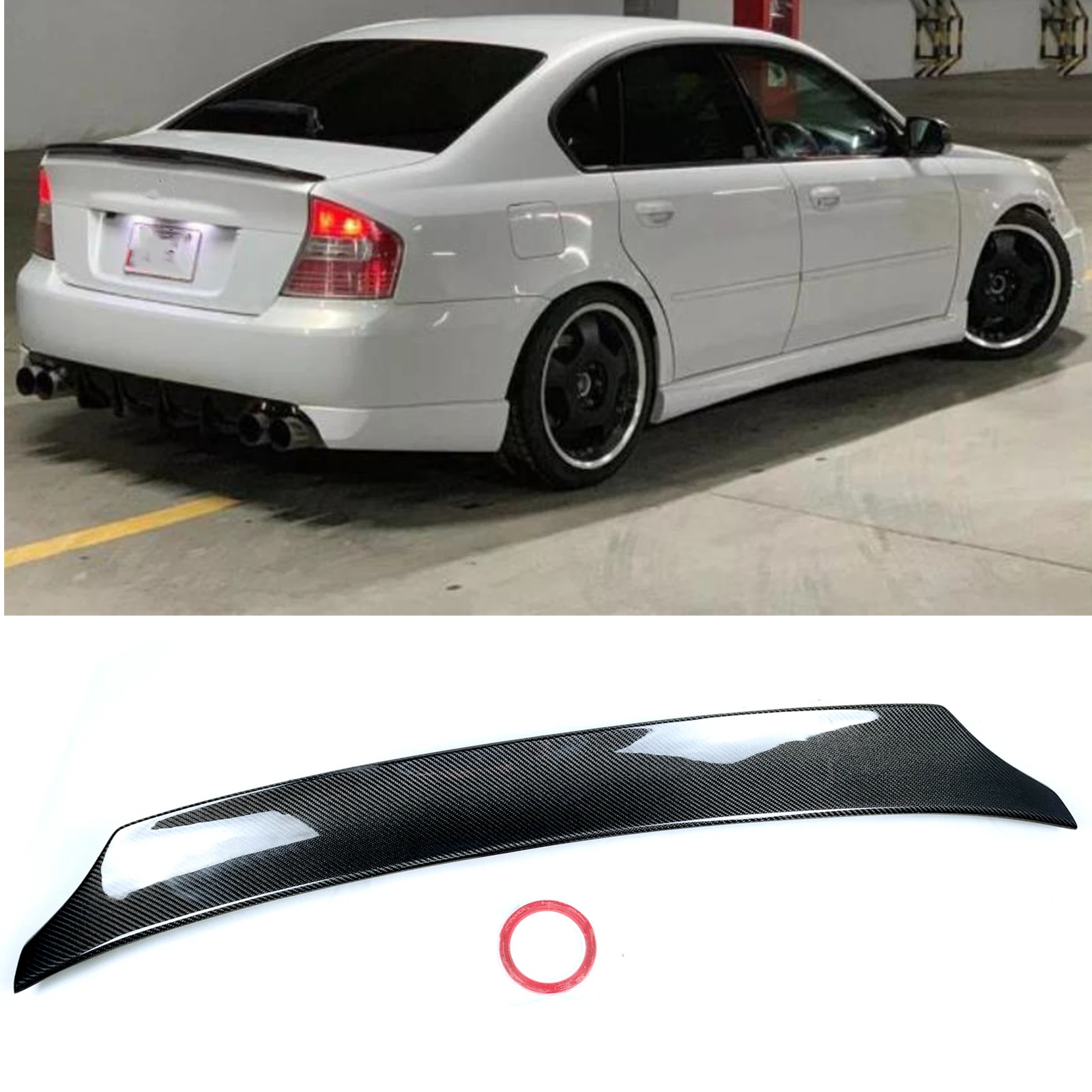 For Subaru Legacy 2005-2008 Sedan 4-Door Rear Trunk Lid Spoiler Wing Car Tailgate Flap Trim Decklid Splitter Lip