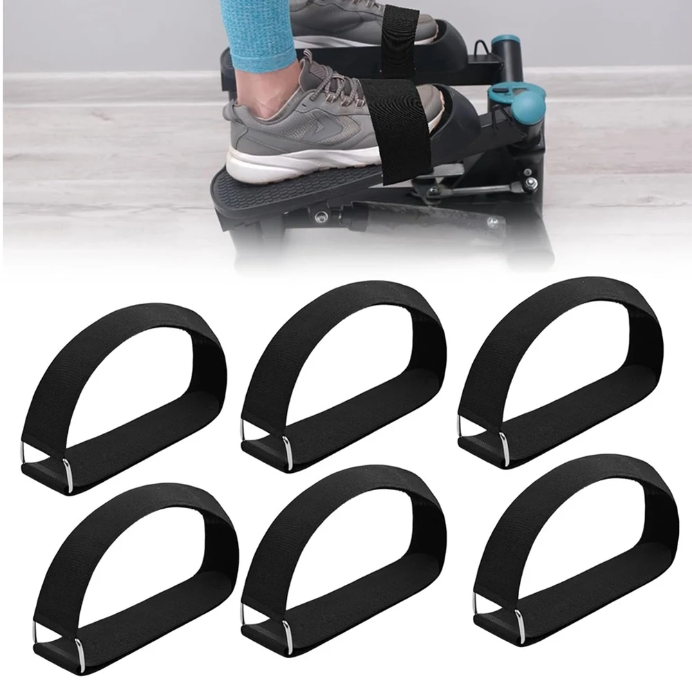 6Pcs Adjustable Pedal Straps For Ellipse Leg Exerciser Machine, Feet Pedal Strap Under The Desk Leg Training Exerciser Eco-Frien