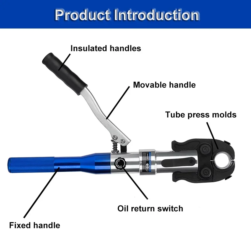 HT-1950 70KN高品質油圧プレス工具 16-32KN アルミ-プラスチックPEXステンレス鋼製アルミ合金圧着用