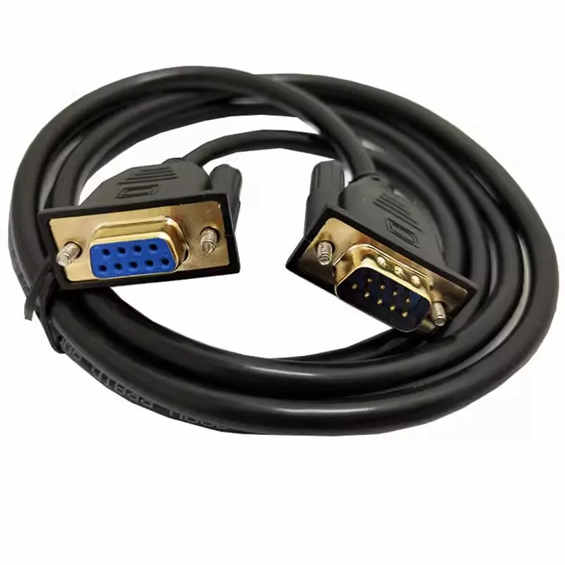 All Copper Serial RS232 9-Pin Male To Male  Female DB9 9-Pin PC Converter Extension Wire Cable Cord 26AWG Null Industrial