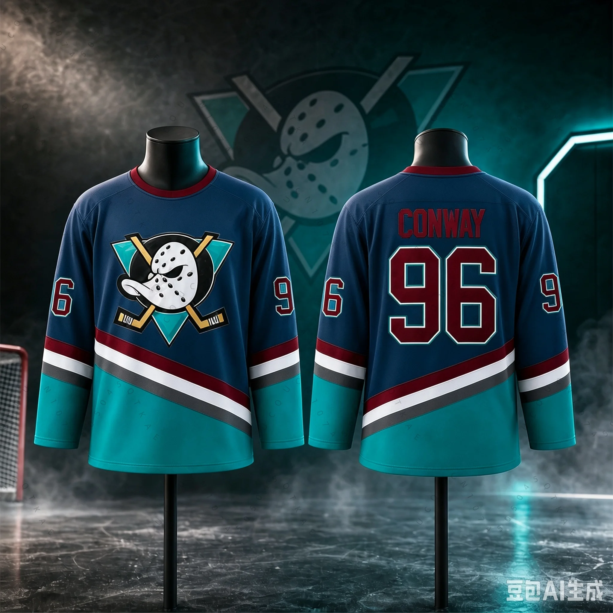 Mighty Ducks Adam Banks 99 Ice Hockey Jersey Men Classic Vintage White Stitched Retro Movie Hockey Uniform Casual Tops