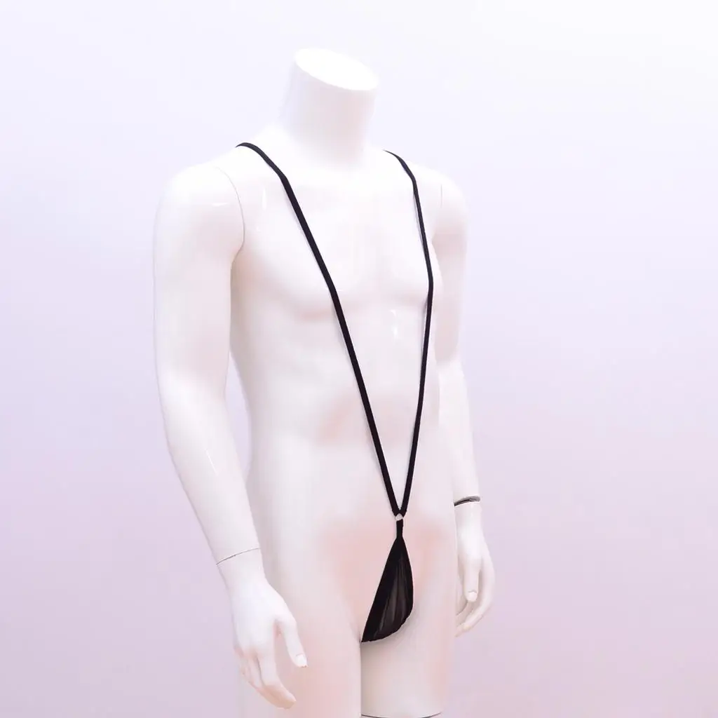 ผู้ชาย V ยืด Mankini ชุดชั้นใน Borat ชุดว่ายน้ํา Suspender Bodysuit