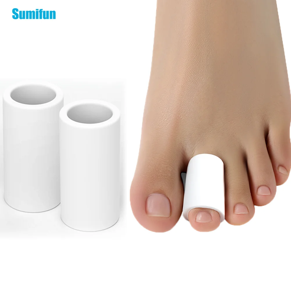 

2Pcs/pair Sumifun Silicone Toe Protector Safe Painless Wear Resistant Protecting Toes Separator Foot Medical Health Care Tool