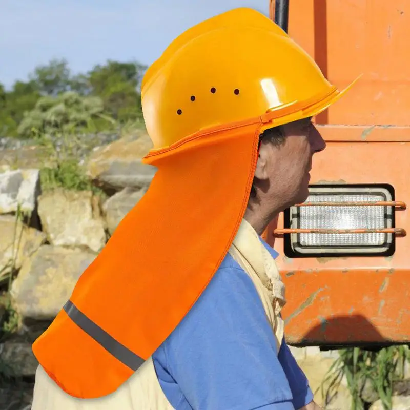 Chapéu duro respirável com viseira de alta visibilidade, viseira solar para proteção do pescoço