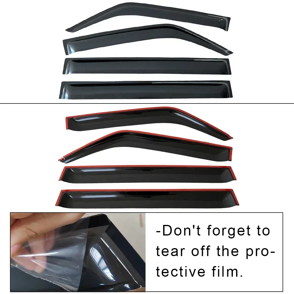 For Mitsubishi Pajero Montero V73 V75 V93 V97 V60 V80 1999-2006 2007-2021 Car Window Visor Wind Deflector Rain Guards Door Visor
