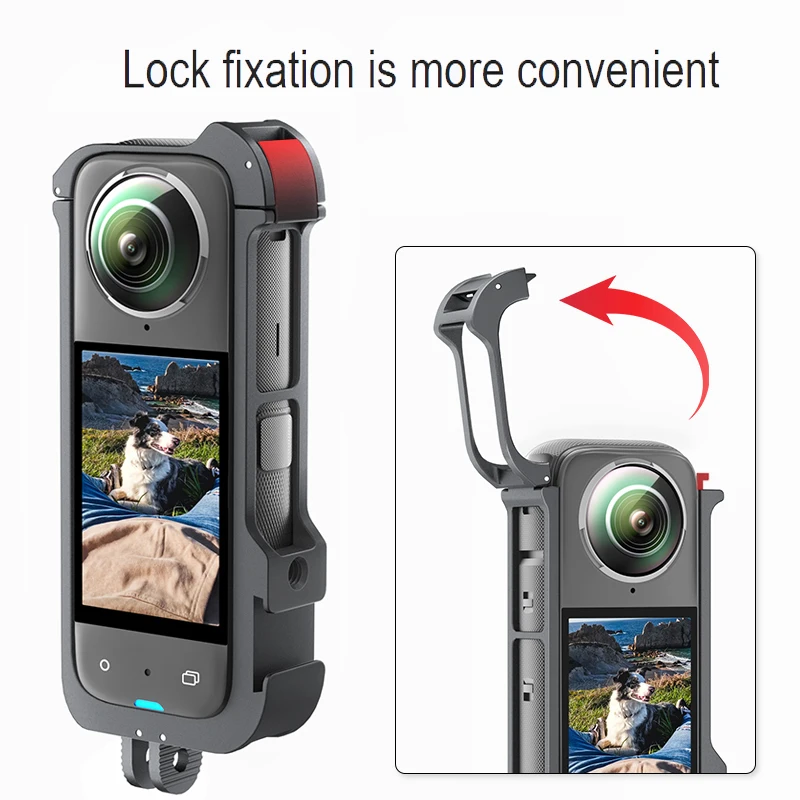 For Insta 360 X4 Accessories Aluminum Frame Shell Cage Case Alloy Protector Bracket Adapter Extra Coldshoe For Insta360 X4