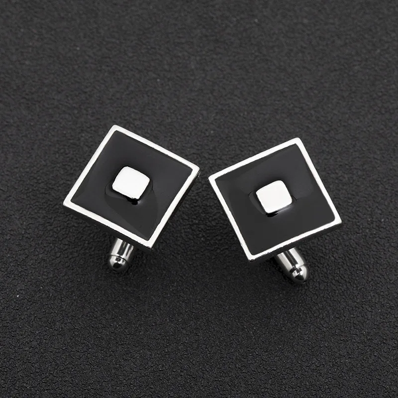 1 زوج الفرنسية ساحة أزرار أكمام موضة رجال الأعمال مأدبة دعوى قميص الأصفاد أزرار فاخرة حفل زفاف الكفة الروابط هدية 2025 #4