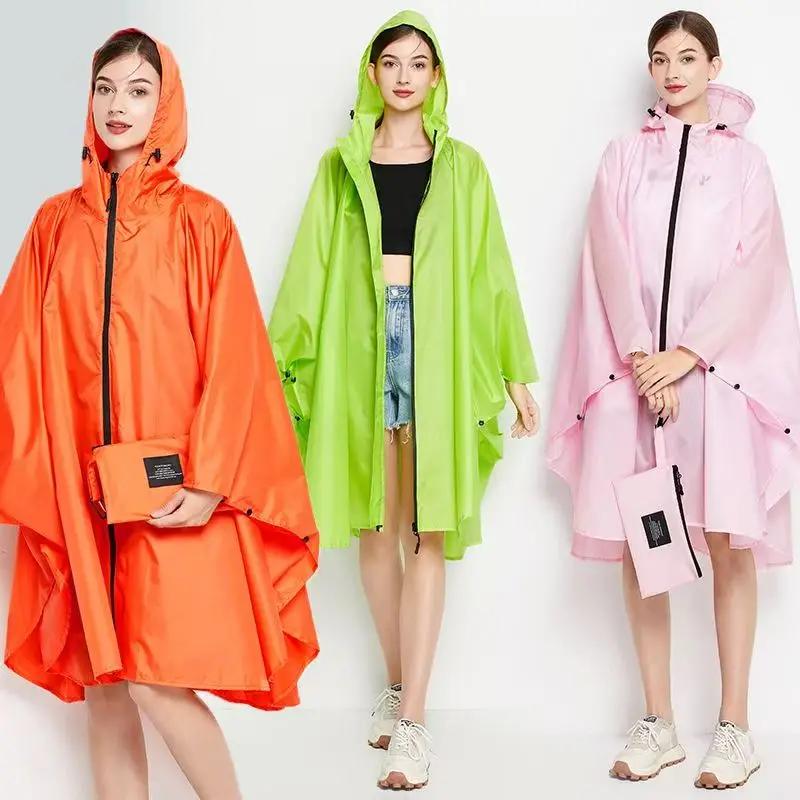 Fashion Big Size Women Colorful Raincoat Leopard Lightweight Rain Coat Poncho Ladies Waterproof Cloak Adults Floral Rainwear
