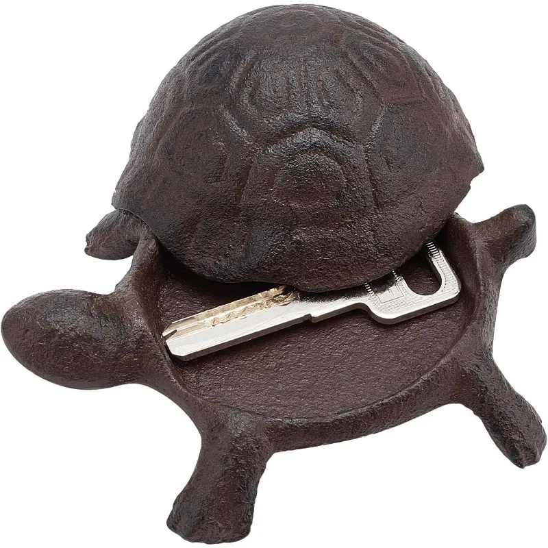 1pcs Turtle Cast Iron Key Hider Garden Decoration Stone Diversion Outdoor Secret Storage Box Hide-A-Key Holder Safely Hiding