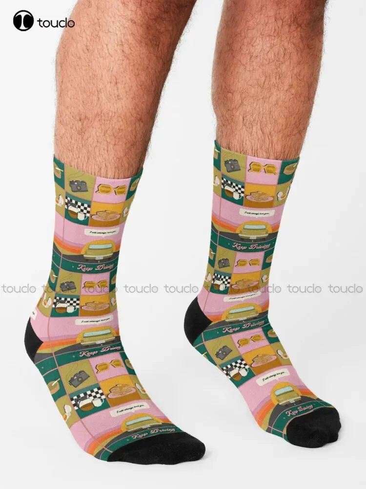 إبقاء القيادة الجوارب هاريز هاوس جوارب البيسبول الحمراء 360 °   طباعة رقمية مريحة للفتيات الرياضة هدية عيد الميلاد الفتيات شعبية جديدة