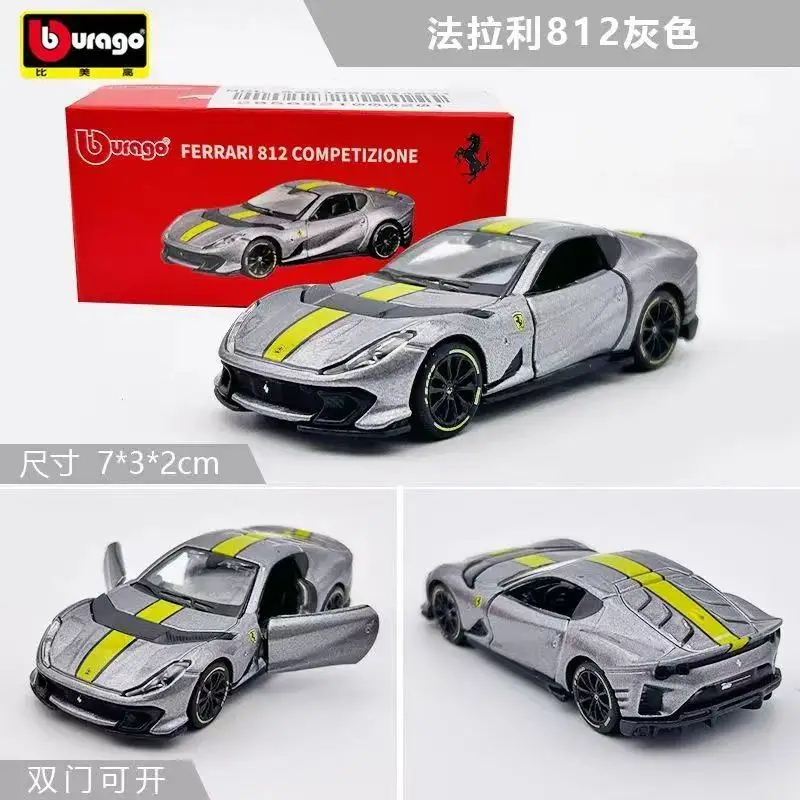 

BBURAGO 1:64 Ferrari 812 COMPETIZIONE Alloy Car Model Racing Toy Display Piece