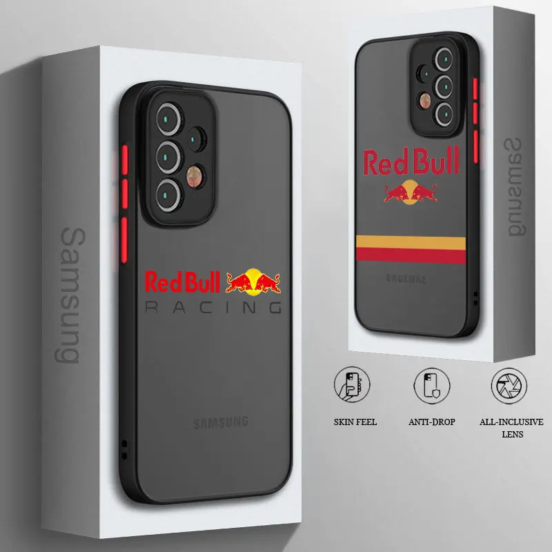 Advanced Red Bull Drinks For Samsung A22 A32 A52 A72 A23 A33 A53 A73 A24 A34 A54 4G 5G Frosted Translucent Funda Phone Case