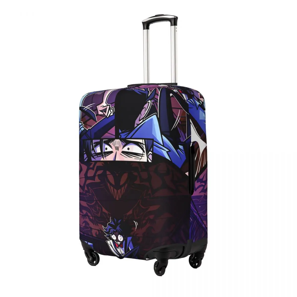 Radiostatic Vox Alastor Suitcase Cover Hazbin Hotels Practical Cruise Trip Protection Luggage Accesories Vacation
