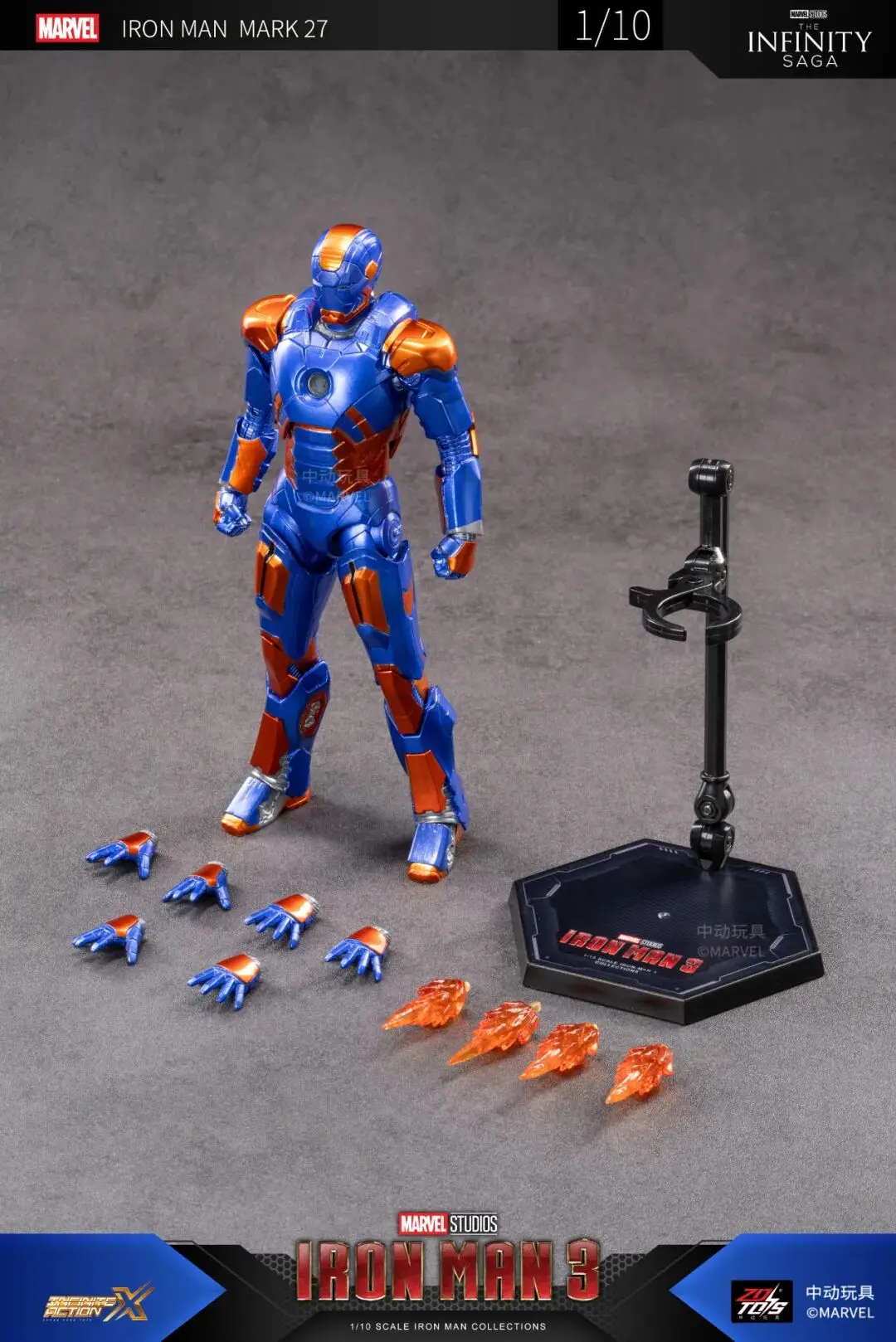 ZD Toys الرجل الحديدي توني ستارك مارك MK14 MK12 MK23 MK37 MK27 ديسكو ظلال المطرقة عمل الشكل أنيمي جمع نموذج الهدايا