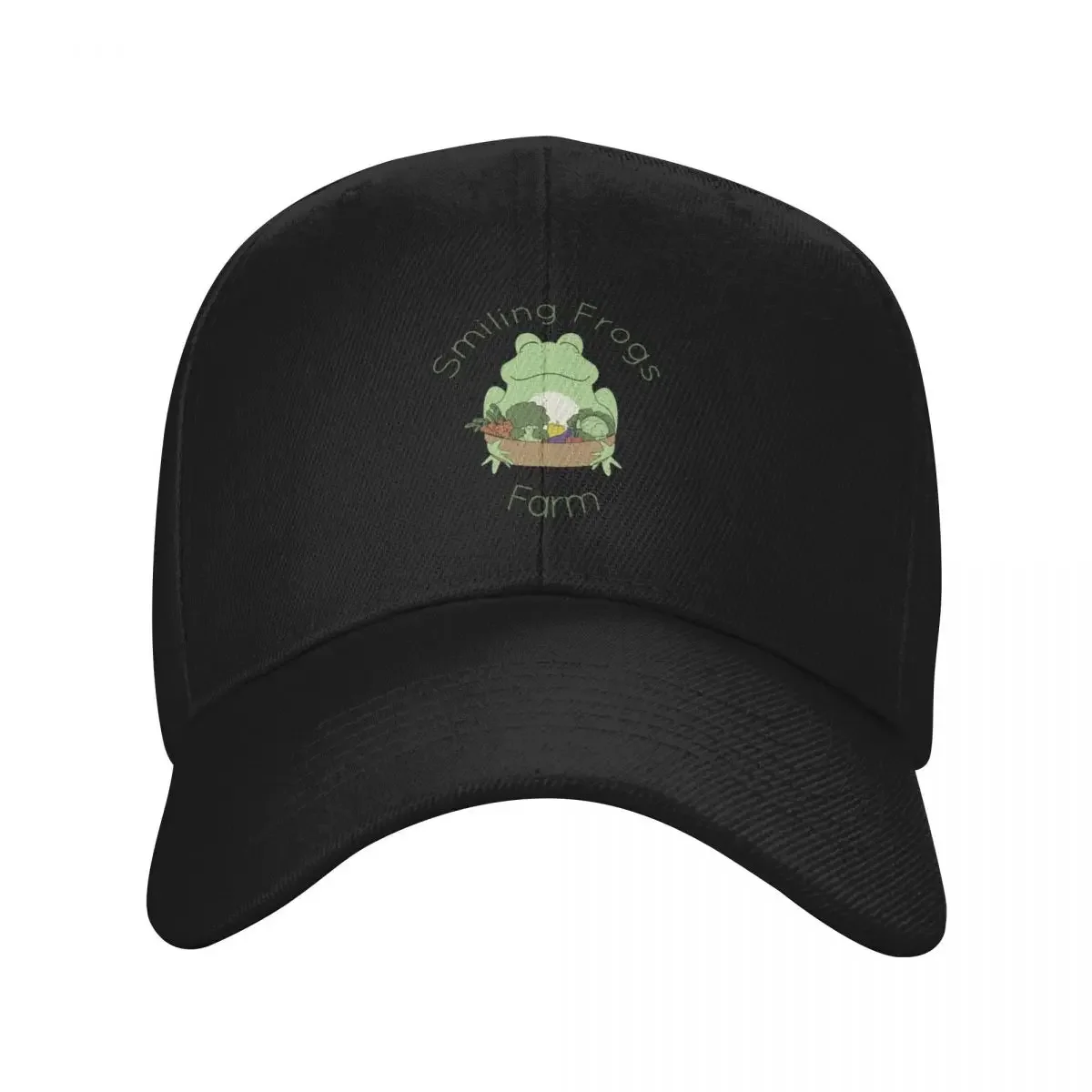 

Smiling Frogs Farm Logo Baseball Cap Gentleman Hat fashionable Female Men's