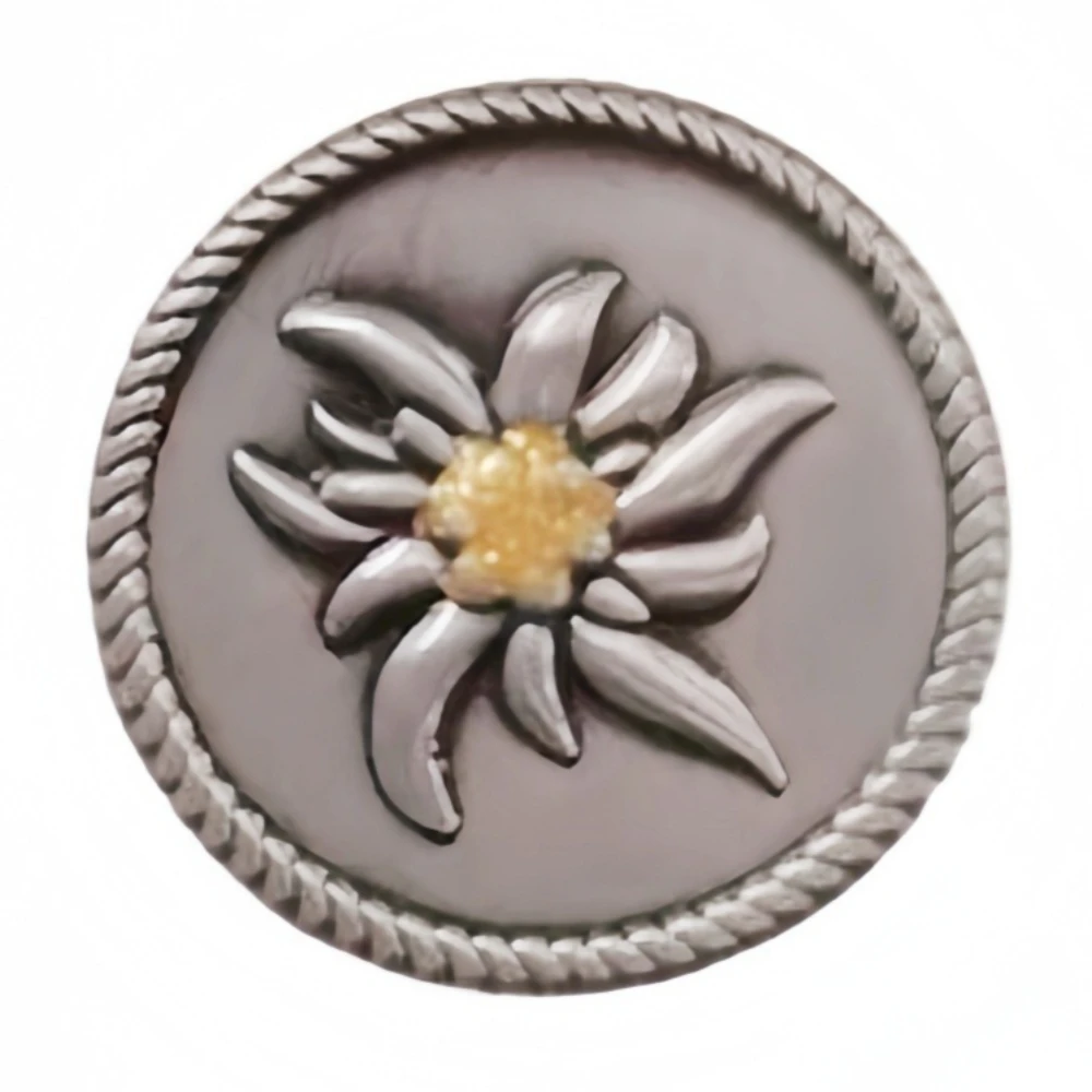 Edelweiss Badge Metal Pin Badge Decoration Craft Gift for Men and Women
