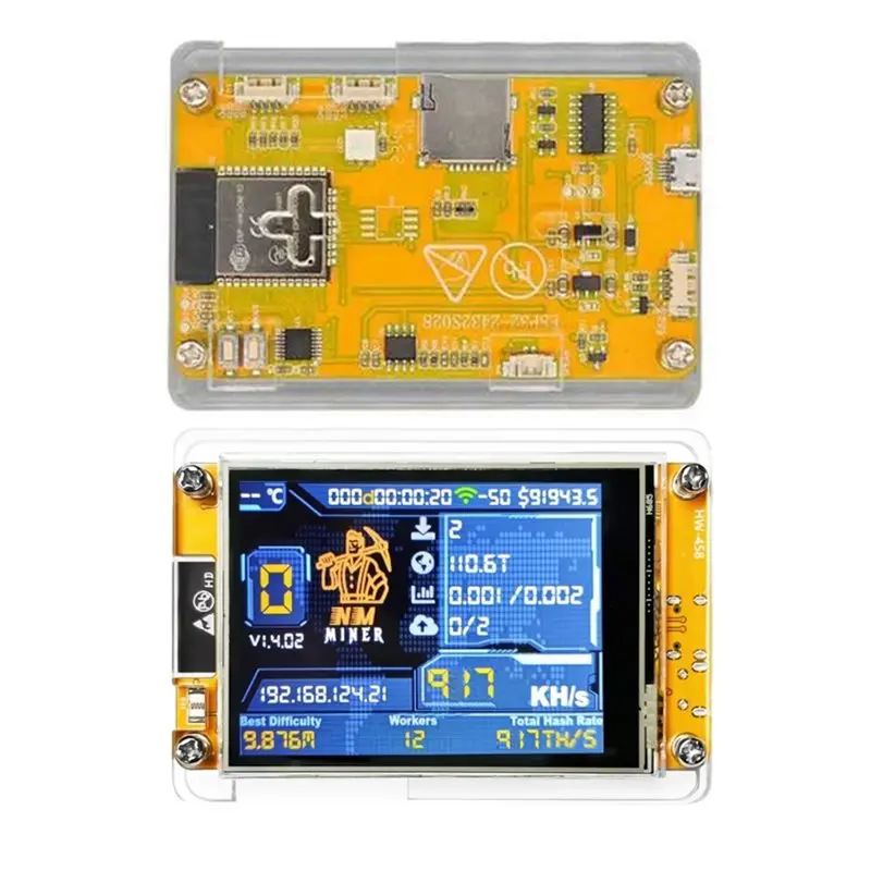 M67K-Upgraded 917KH/S Bitcoin Solo Miner Nerdminer مع شاشة ذكية 2.8 بوصة لتعدين Bitcoin Crypto Solo Lottery Nmminer #5