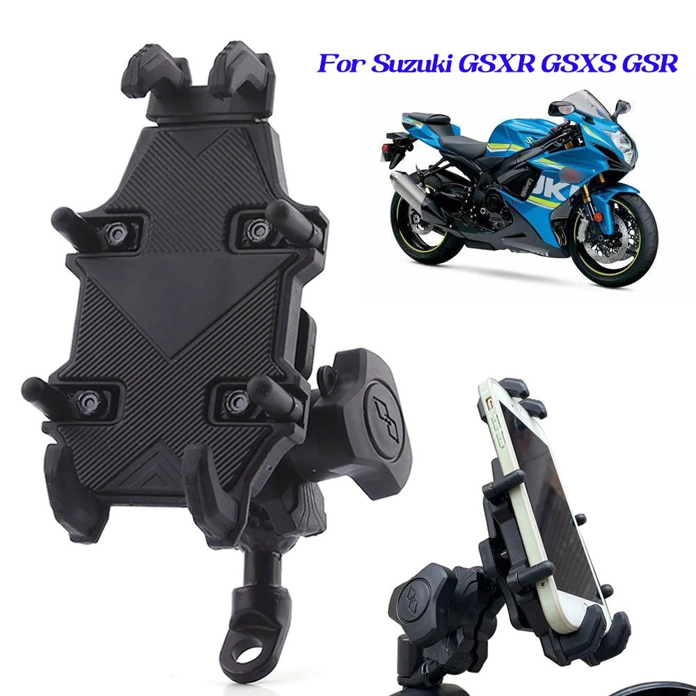 For SUZUKI GSXS 750 1000 1000F GSXR 600 750 GSR400 GSR600 GSR750 Motorcycle Anti-Shock Mobile Phone Holder Stand Accessories