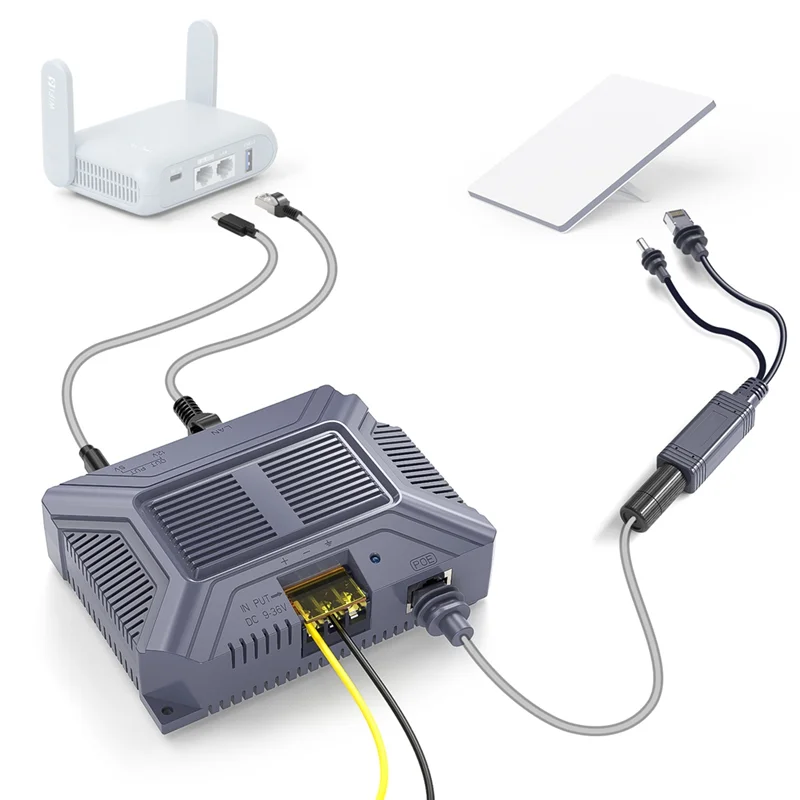 ELEC-For Starlink Mini Poe 150W Gige السلبي ESD حماية 12 فولت محول تيار مستمر 9-36 فولت إلى 48 فولت/3A Powerl Supply لأطباق صغيرة