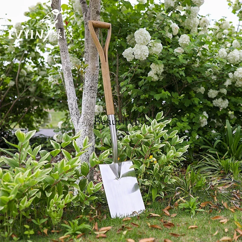 Thickened Stainless Steel Household Emergency Tools Garden Flower Planting Big Shovel Shovel