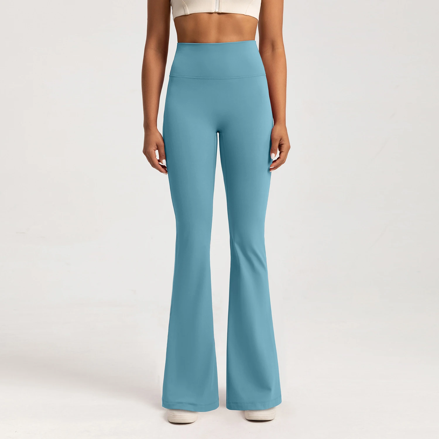 Naked Feeling Flared Leggings for Women Fleece Lined High Waisted Wide Leg Pants for Winter Lounge