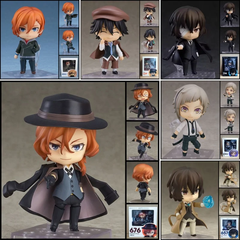 

10CM Figure Ryunosuke Akutagawa 1191 Chuya Nakahara PVC Action Figure Q Version 657 676 Bungo Stray Dogs Model Cute Toys For Kid