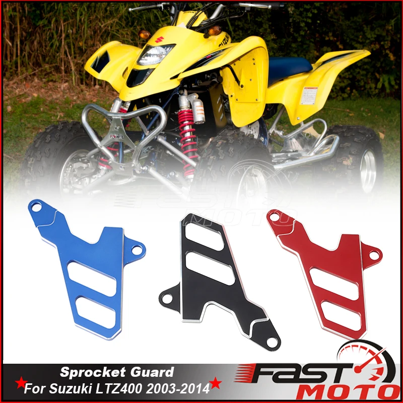 Per Suzuki LTZ400 LTZ 400 2003-2014 moto ATV pignone anteriore protezione della protezione della catena protezione della ruota dentata in alluminio