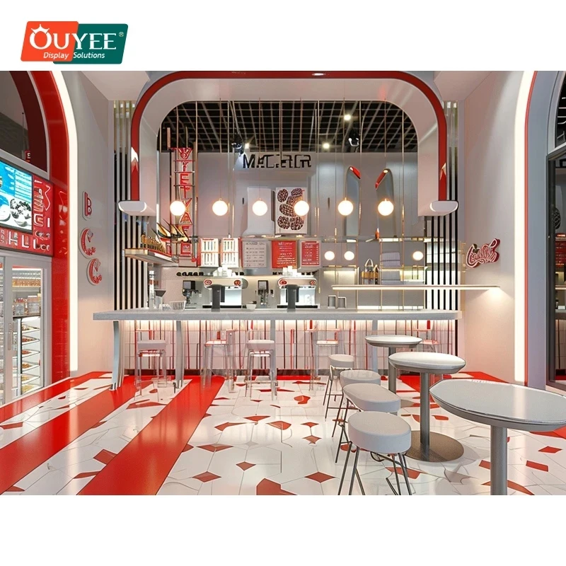 custom.Commercial Specialty Coffee Shop After Sales Service Coffee Shop Retail Environment Drawer Included Display Syste
