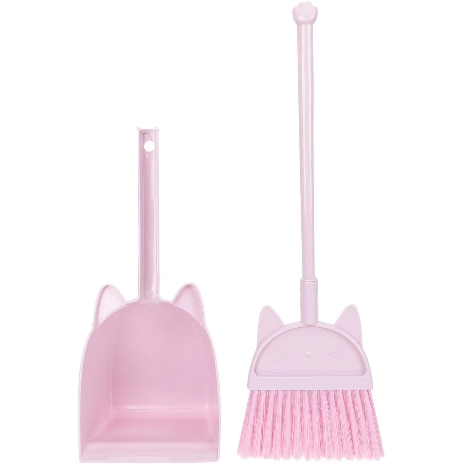Children Broom Set Safe Lightweight Kids Cleaning Toys Pink Dustpan Toddler Accessories Kindergarten Broom Dustpan Set Home