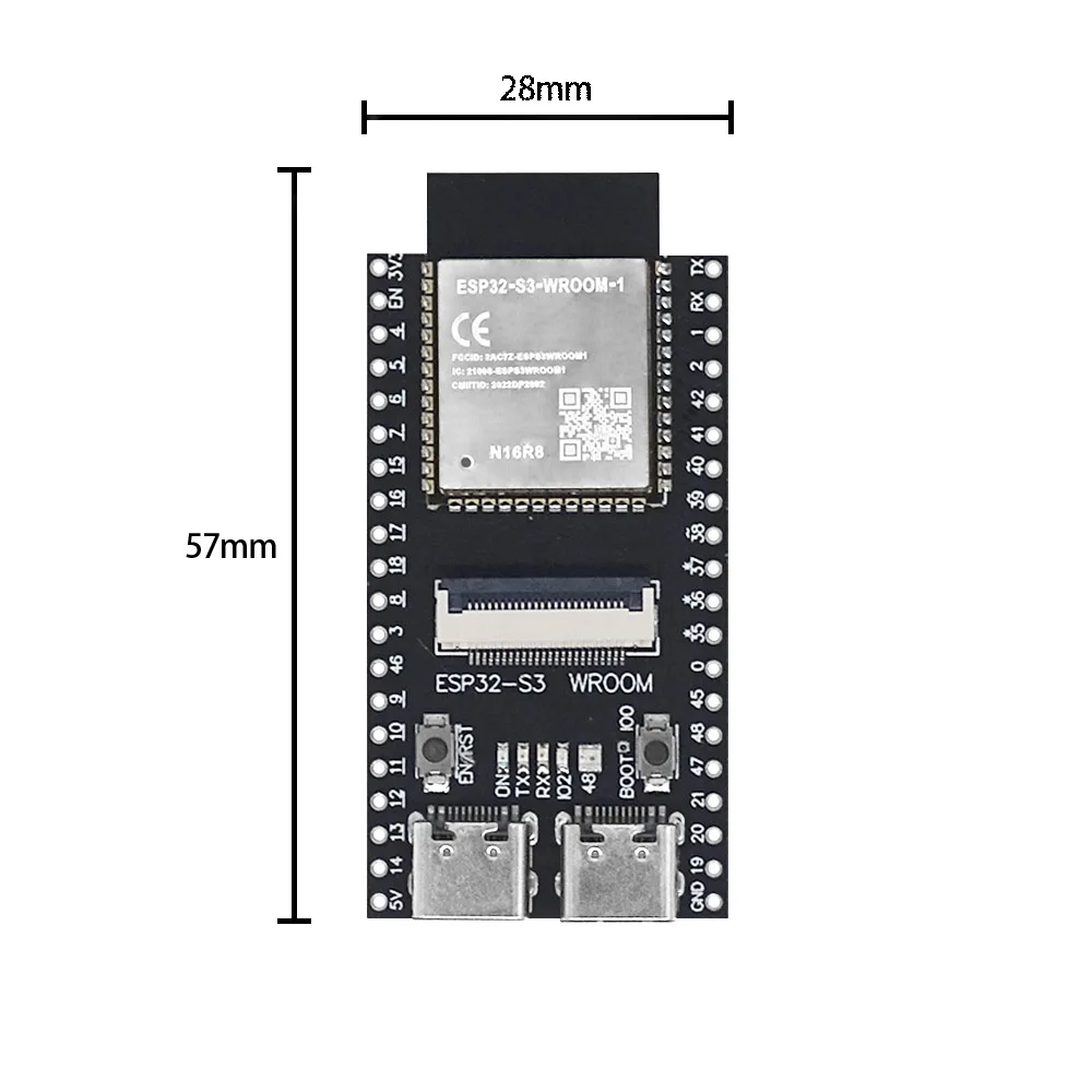 ESP32-S3 WROOM N16R8 CAM Development Board WiFi+Bluetooth Module OV2640/5640 Camera