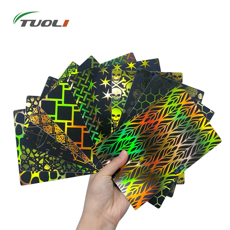 TUOLI 50Pcs 180*120mm 3D UV Crystal Porcelain Black Gold Skin Back Film Skin For Hydrogel Screen Protector Cutting Machine