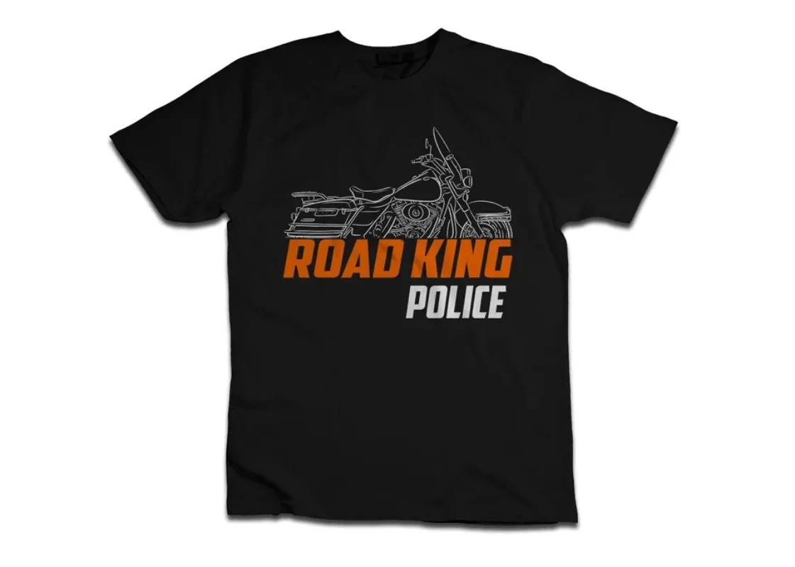 2024 Men T Shirt Casual Harleys Road King Police FLHPI 2003 T-shirt Davidson Graphic Summer Short Sleeves 100% Cotton S-3XL Cool