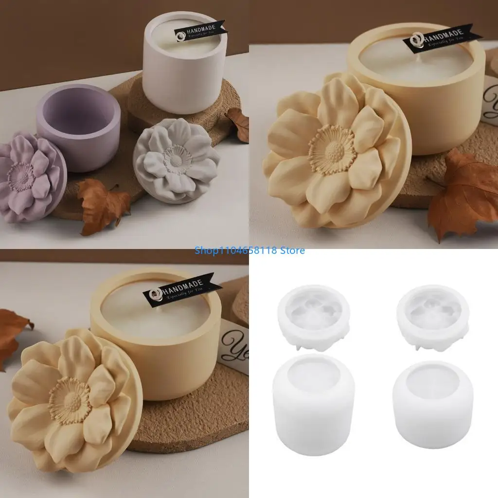 

Flower Sturdy Silicone Jar Mould for Resin Castes Craft Supplies Dishes Mould for Jewelry Making and Coasters Creation