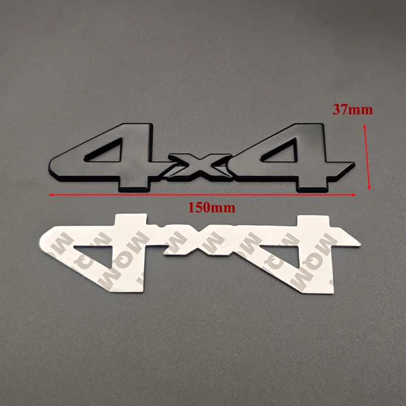 3d Metal Red Chrome Black Logo 4X4 Emblem Letters Decal Car Rear Trunk Badge for Toyota Tundra 4x4 Sticker Adhesive Accessories