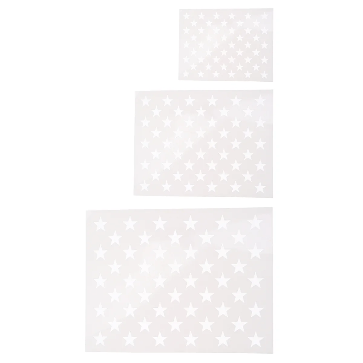 

3 Pcs Drawing Stencils Templates DIY Pentagram Wall Ainting Hollow Painting White