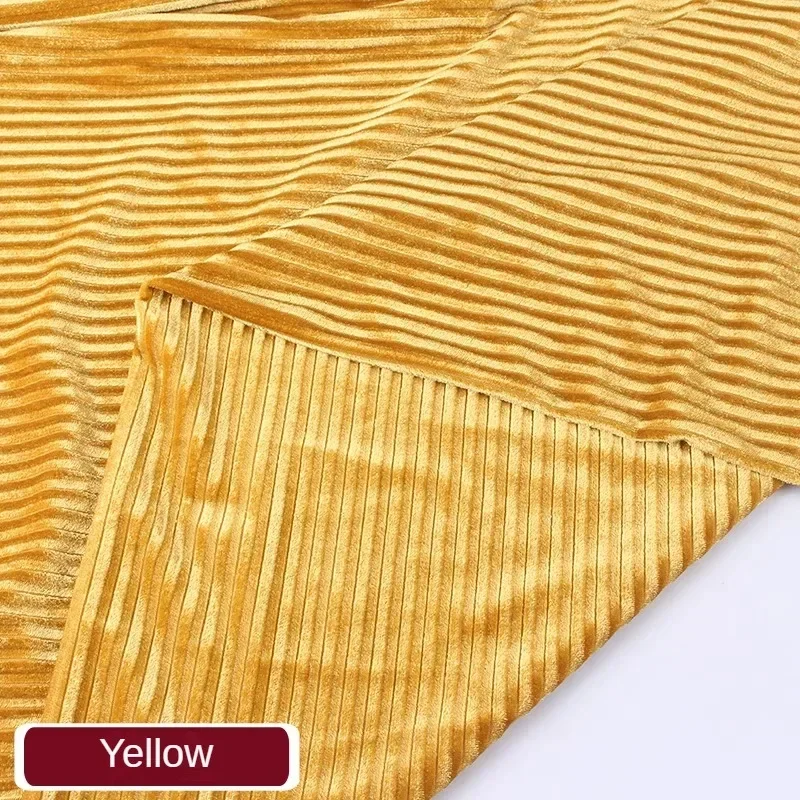 Stripe Pattern Velvet Fabric By The Meter for Curtains Clothes Skirts Sewing High-grade Velour Cloth Soft Skin-friendly Textured