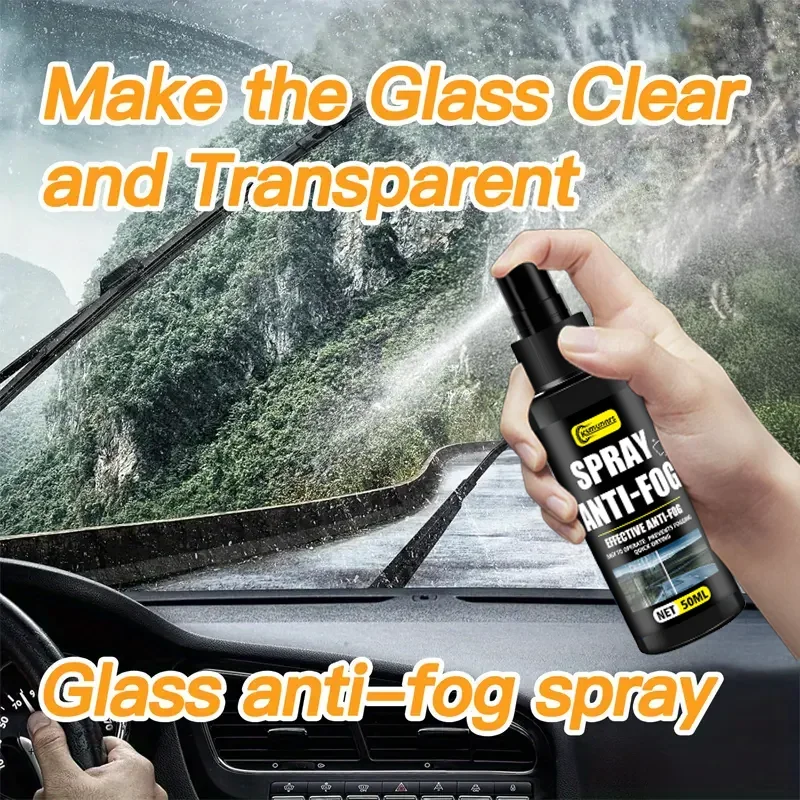 Fasilawei Anti-Fog Spray for Car & Helmet - Long-Lasting Clear View Windshield Interior Visibility